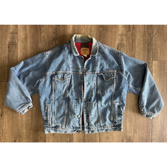 Vintage Gap Denim Jean Insulated Flannel Trucker Jacket Size Medium Y2K 90s - Picture 1 of 8
